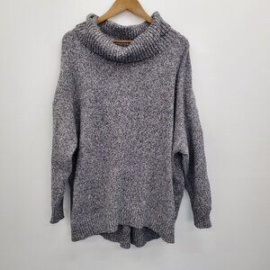 Old Navy Womens Gray Cowl Neck Pullover Knit Sweater Plus 2XL Cotton Blend‎